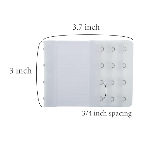 Image of Women's Bra Extenders 4 Hook / 3 Hook / 5 Hook / 2 Hook Soft Comfortable Stretchy Bra Extension Strap