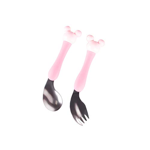 Bambino Spork Spoon Set 2 Pezzi Rosa Bambini