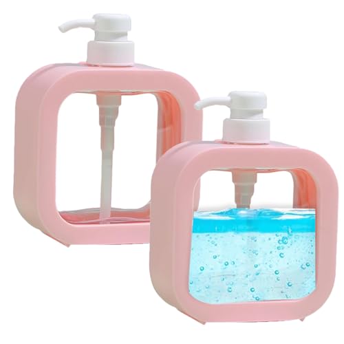Dispensador Jabon, 2 Piezas Dosificador de Gel de Ducha, 300 ml Botella Dispensador de Jabón de Plástico Vacío, Frasco de Loción Dosificador de Jabón de Plástico a Prueba, para Champu(Rosa) Dispensador Jabon, 2 Piezas Dosificador de Gel de Ducha, 300 ml Botella Dispensador de Jabón de Plástico Vacío, Frasco de Loción Dosificador de Jabón de Plástico a Prueba, para Champu(Rosa)