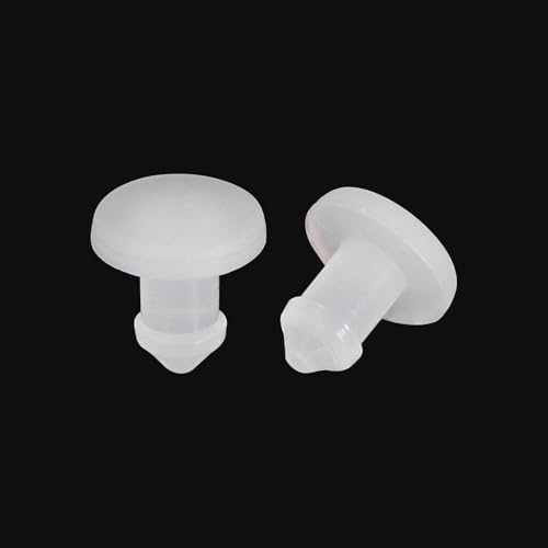 Image of MECCANIXITY Silicone Snap in Locking Hole Plugs Rubber Panel Seal Cover Flush Type Panel Round for Kitchen Rubber Bulkheads Waterproof Sealing Plugs 2.5mm /0.1 Inch Dia Transparent,Pack of 20
