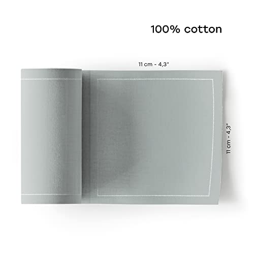 Servilletas de algodón para cóctel gris 50 unidades miniatura 4