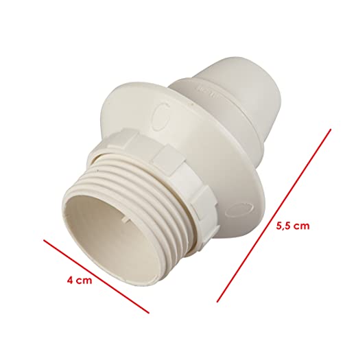 Poly Pool PP0491X lamp Holder E14 2 ferrules,White, Weiß - Image 4