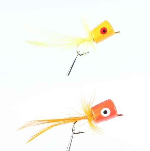 Generic Fly Bait Nesting Box Fly Fishing Bass Popper Fly Fishig Lure 9pcs Handmade biomimetic Insects Fly Hook Insect Tying Set Panfish Bait Bugs Trout Bobber Lure Bluegill Salmon Fly Hook Insect
