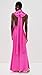 MISHA Women's The Evianna Satin Gown, Hot Pink, XS