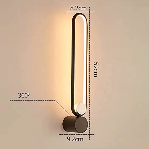 Aplique de pared de metal lineal LED moderno de 9W con diseño circular 5