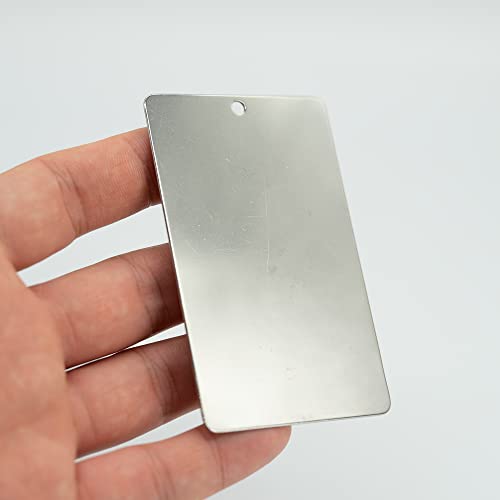 Metal Engraving Blank Stainless Steel Stamping Blanks 86 * 54mm 10 Pack, silver - Image 3
