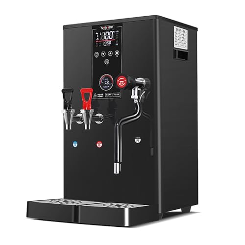 Espumador de leche comercial de 20 L, 3000 W, máquina de vapor caliente y frío, control de temperatura ajustable, pantalla LED para té con leche y bebidas
