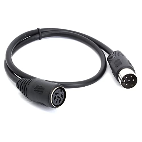 Cable de extensión DIN de 6 pines macho a hembra de 50 cm para transmisión de audio digital estable