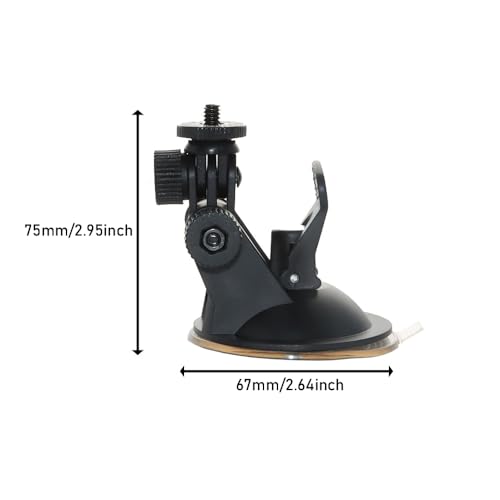 Image of 2 Pack Dash Cam Suction Cup Mount with 1 /4 Screw Thread Windshield Camera Holder Stand for Car Dashcam GPS Driving DVR Action Camcorder Phone Bracket Video Recorder