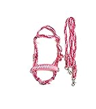 Pony bitless Bridle Horse tack Side Pull Hackamore Pink