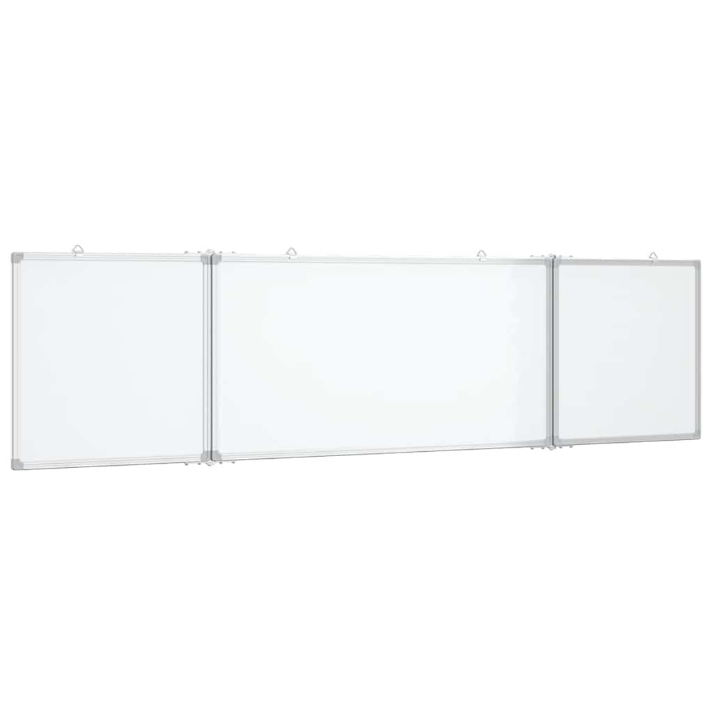 vidaXL Magnetic Whiteboard Foldable, Dry Erase White Board for Wall, Writing Board for Home Office and School, Writing Board for Notice, Aluminium