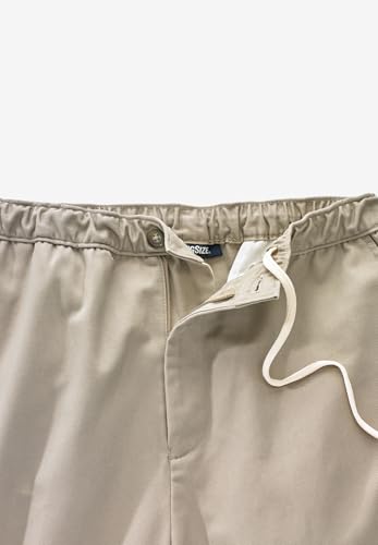 KingSize Men's Big & Tall Relaxed Fit Wrinkle-Free Full Elastic Plain Front Pants3