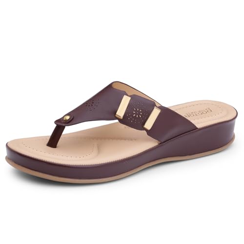 DOCTOR EXTRA SOFT Women's Comfortable Thong Memory Foam Slippers/Flip-Flops| Fashionable Casual & Stylish| Lightweight & Breathable| Outdoor Anti Skid Synthetic Chappals Sandals Ladies/Girls D-617