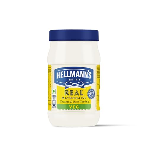 Image of Hellmann's Veg Mayonnaise, 250 g, for Creamy Delicious Meals, 100% Vegetarian, World's No. 1 Mayonnaise Brand