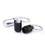 Länge: 3 cm; Farbe: Silber und Schwarz; Durchmesser Schlüsselring: 2,5 cm; Hersteller: amathings