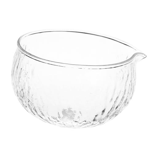Zerodeko Clear Bowl with Spout Transparent Glass Tea Bowl for Daily Use for Mixing Elegant Design for Tea Lovers Capacity