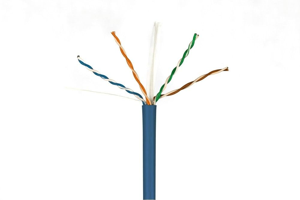 Danicom CAT6A U/UTP 305 m flexible - PVC (Fca), POE, Ethernet, LAN, cable de conexión, cable de datos, RJ45 – para armarios de servidores, conmutadores, routers, módems