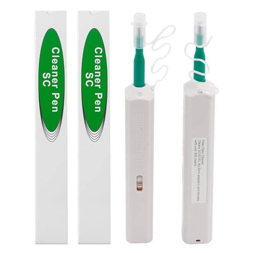 Nettoyeur fibre optique SC ST FC 2.5 mm | Lot de 2 stylos de nettoyage longue durée