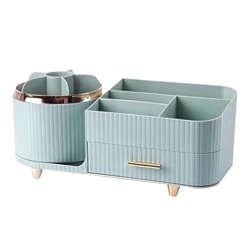 Organizer per Trucco Girevole A 360° con Cassetti Vetrina per Cosmetici di Grande Capacità per Cura Della Pennelli Ombretti e Rossetti Facile da Installare da Usare pelle