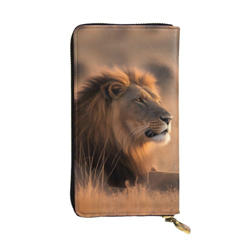 Portefeuille en cuir durable HYTTER grand format avec compartiments sécurisés et zip