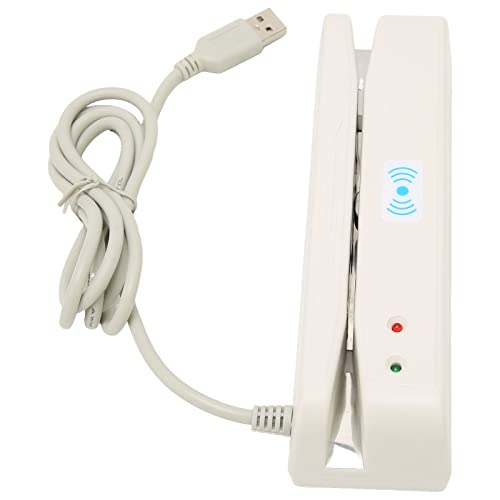 Lector de Tarjetas de Crédito para Bancario, Centro Comercial, Lector de Tarjetas de Crédito MSR 400 con Interfaz USB/zumbador, Escáner de Tarjetas de Banda Magnética