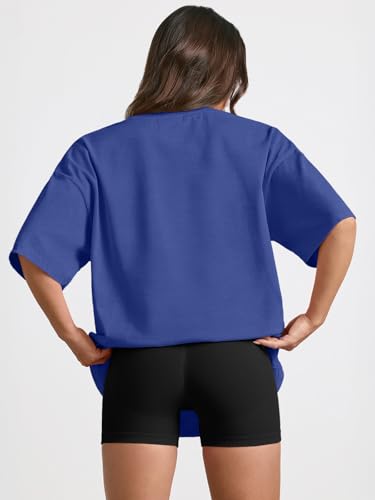 Image of Trendy Queen Womens Oversized T-Shirts Short Sleeves Workout Tops | Casual Summer Gym Tees Plus Size Fashion Clothes 2026