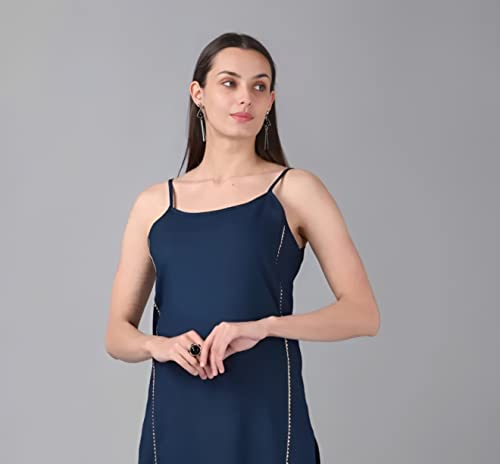 Image of Aziz Textiles Women's Rayon Sleeveless Straight Kurti for Women & Girls