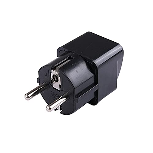 Adaptador de viaje Adaptador de enchufe universal de Europa AC 250V 10A Enchufe de la UE Energía de la UE Universal RU ES Conversión de EE. UU. Enchufe convertidor de enchufe de Europa(Negro)