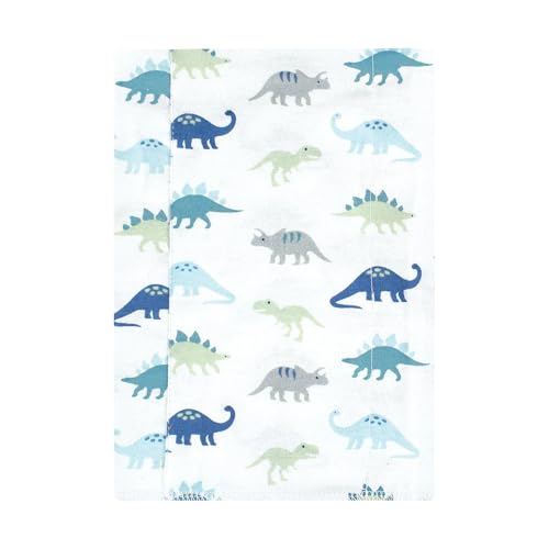 Image of Luvable Friends Hudson Baby Flannel Burp Cloths 7pk, Soft Dino