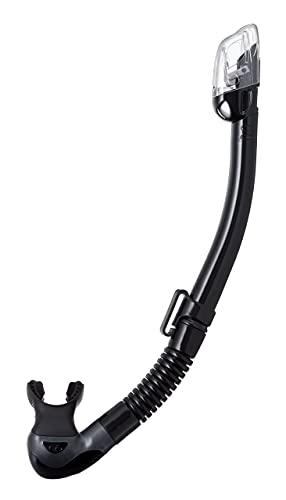 TUSA SP-0101 Hyperdry Elite II Scuba Diving Snorkel, Black/Black