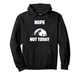 Nope Not Today Panda Hoodie Funny Sleeping Panda Lazy Pullover Hoodie