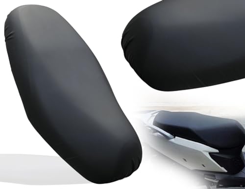 ZoeTekway Motorrad Sitzbezug, Universal Wasserdichter Motorrad Sitzbezüge Schwarz, Leder Moped Sitzbezug Wasserdicht