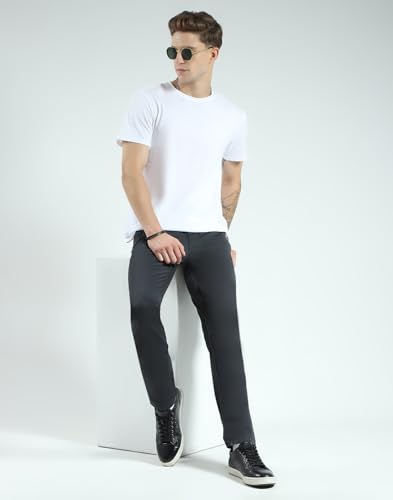 Image of Monte Carlo Men's Regular Fit Trouser Pants | Solid Pattern Casual Trousers | Button Closure | Stylish & Comfortable Formal Trouser for Men's