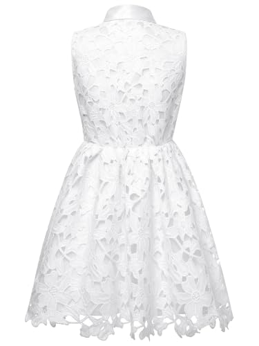 Vestidos festivos de corte evasé sin mangas para niñas 4