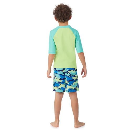 Image of Saint Eve Kids 2 Piece Swim Suit Short & Trunks Set with UPF 50+ Protection - Rash Guard Swimsuit Top & Shorts Sets for Boys
