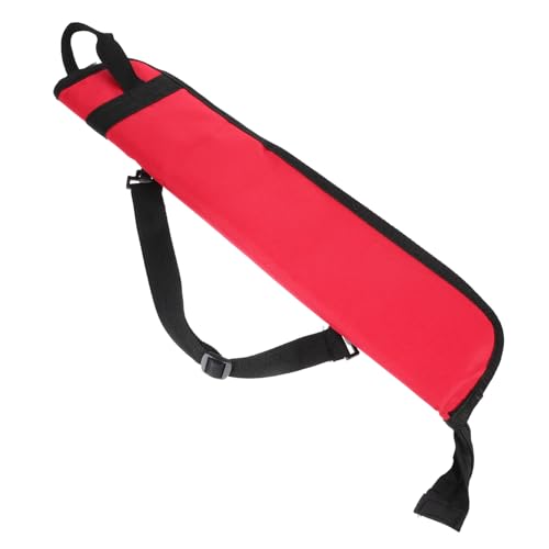 JOINPAYA ドラムスティックバッグ ドラムスティック収納 ドラムスティックポーチ スーツケース ドラムスティックキャリア ドラムスティックキャリーケース 厚くする ドラムキット 赤