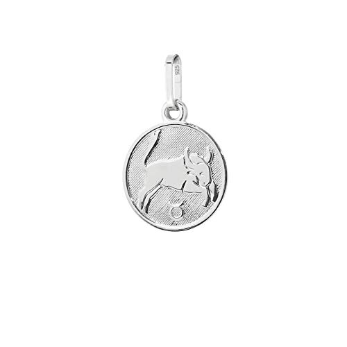 NKlaus Tauro signo zodiacal plata de ley 925 12mm colgante horóscopo zodiacal 9138