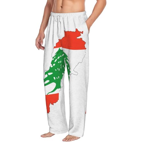 Bas de pyjama homme motif Liban en micropolaire premium texturée