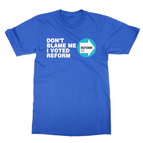 T-shirt Don't Blame Me I Voted Reform avec impression textile graphique durable