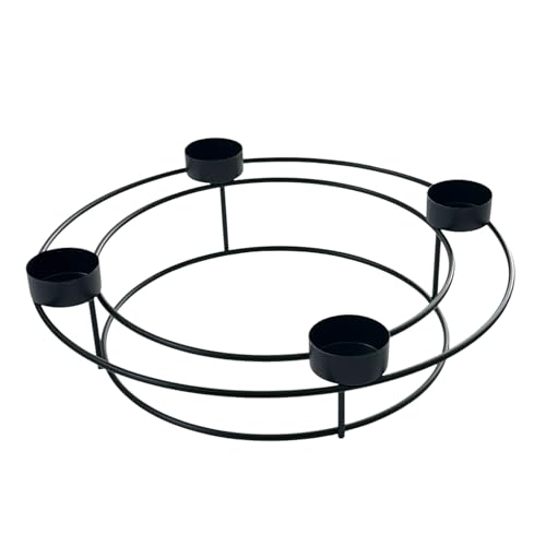 Kerzenhalter für 4 Teelichter, Ø30cm. Metallring Adventskranz...