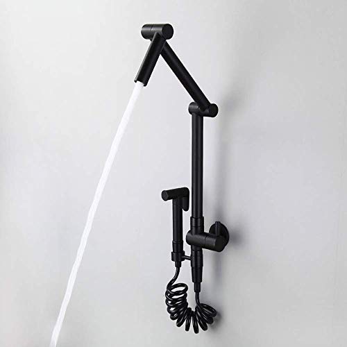 Robinet télescopique cuisine froide lavabo pliant avec pistolet salle de bains mural