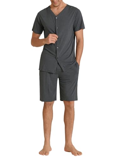 Latuza Men's Viscose Button Up Short Sleeves Pajamas Set