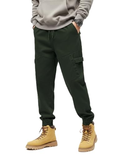 Image of Leriya Fashion Men's Cargo Pants | 4 Pocket Cotton Cargo Joggers for Men | Loose Fit Stylish Pant with Pockets | Casual Baggy Trousers & Streetwear Lower
