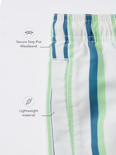 Image of The Souled Store Swin Shorts: Men and Boys Drawstring Waist Polyester Regular Fit Quick-Dry Lightweight Swim Shorts