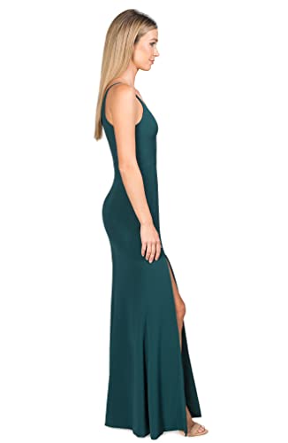 Image of Iris Spaghetti Strap Plunging Long Dress