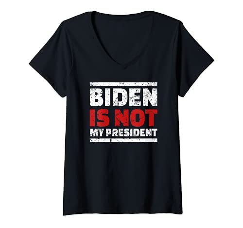 Donna Biden Is Not My President Vintage Retro Elezione Anti Biden Maglietta con Collo a V