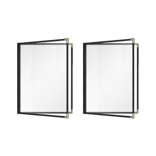 Goodsmart Cafe-Style Menu Covers, 2Pages/4Views Standard 8.5''x 11”Menu Holders, Durable