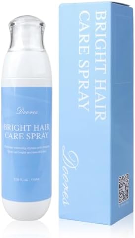 DOORES Leave-in Conditioner Spray, Hair Treatment Detangler Spray Conditioning Hair Detanglers Hydrates Boosts Shine Smooths Frizz for All Hair Types 3.4 fl oz
