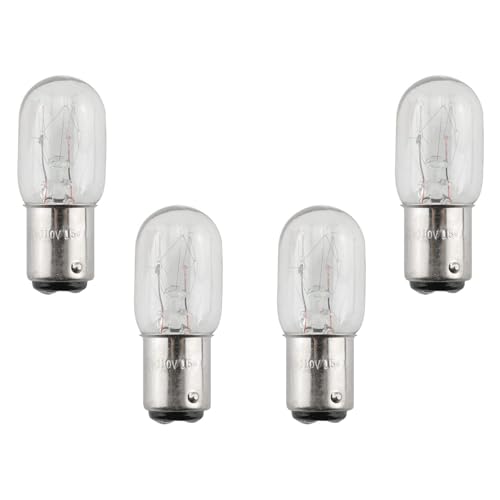 BAIRONG 4pcs 15W 120V Silver Base Sewing Machine Light Bulb Household Sewing Machine Incandescent Bulb Compatible with Sewing Machine with Push-in Base