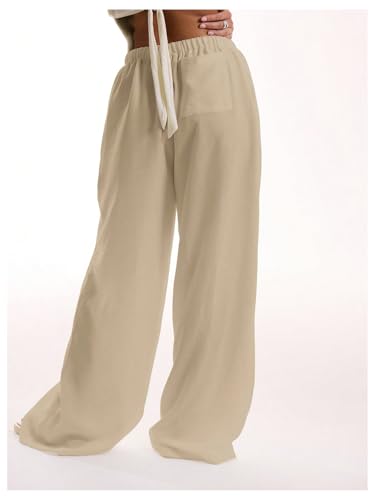 SHENHE Women's Green Wide Leg Palazzo Pants2